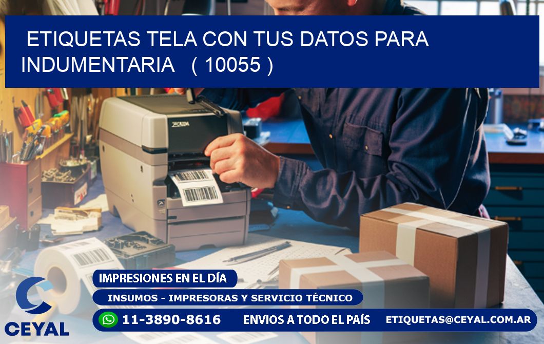 ETIQUETAS TELA CON TUS DATOS PARA INDUMENTARIA   ( 10055 )