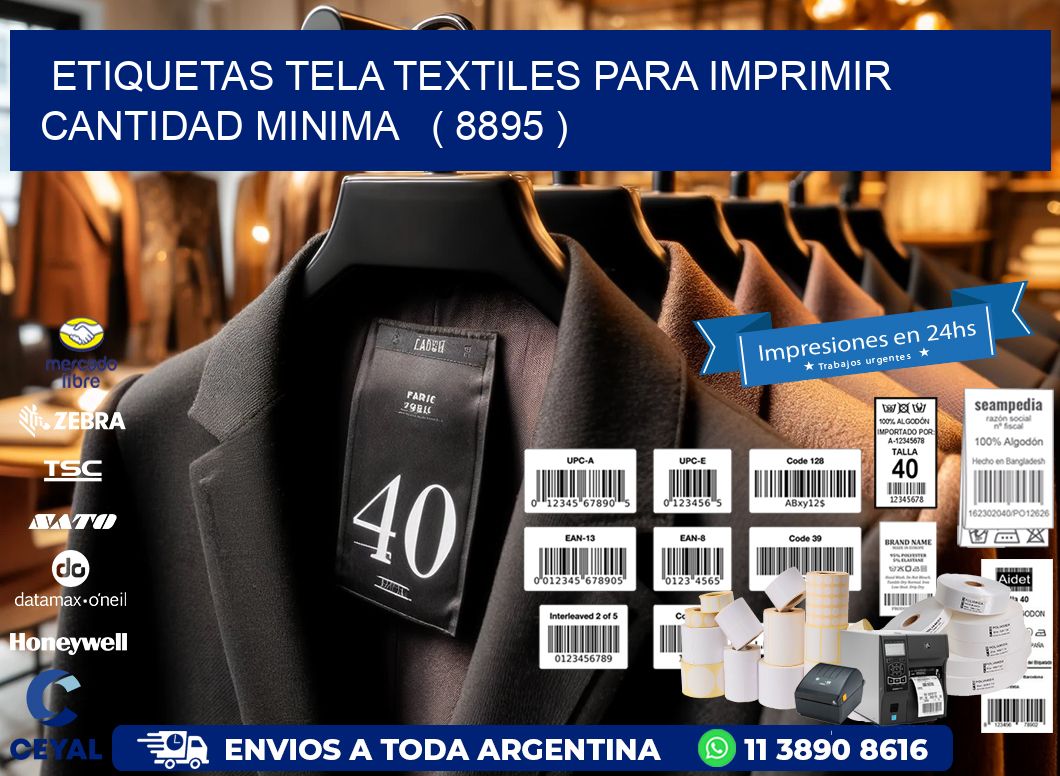 ETIQUETAS TELA TEXTILES PARA IMPRIMIR CANTIDAD MINIMA   ( 8895 )