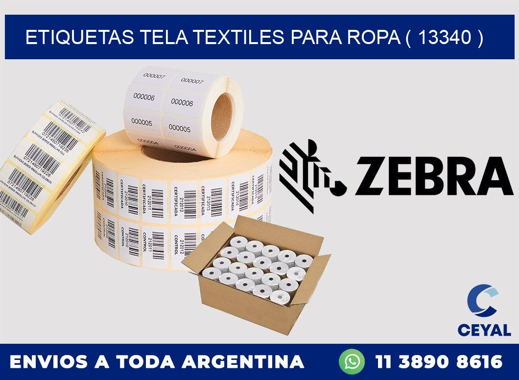 ETIQUETAS TELA TEXTILES PARA ROPA ( 13340 )