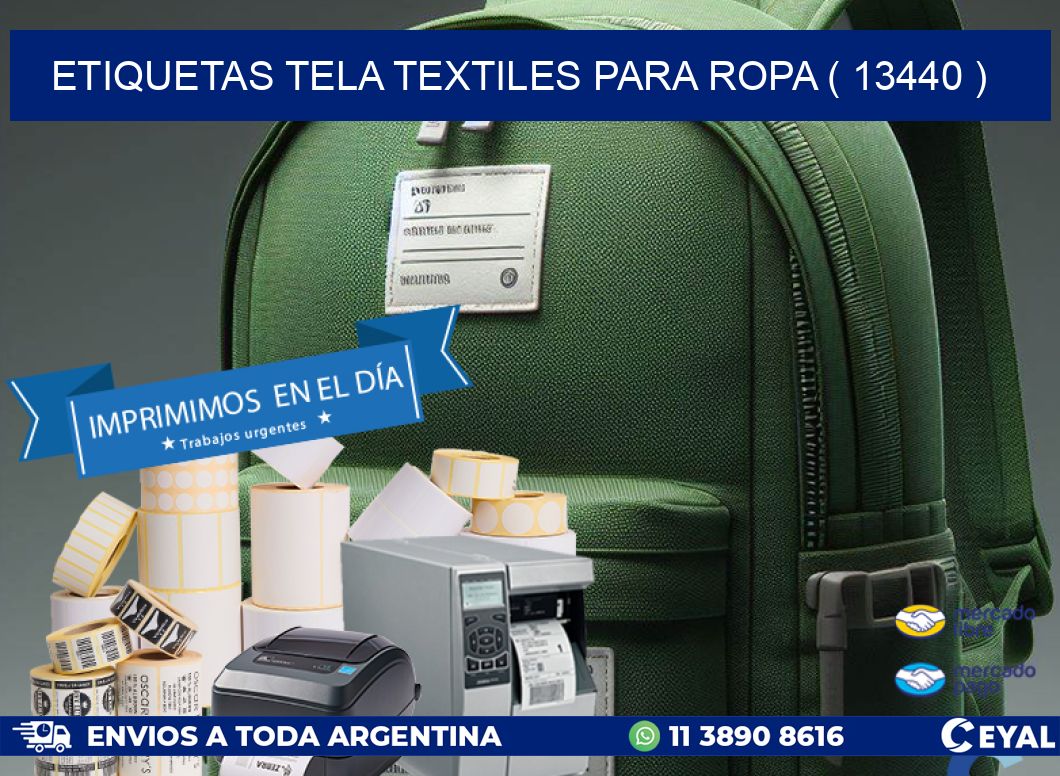 ETIQUETAS TELA TEXTILES PARA ROPA ( 13440 )