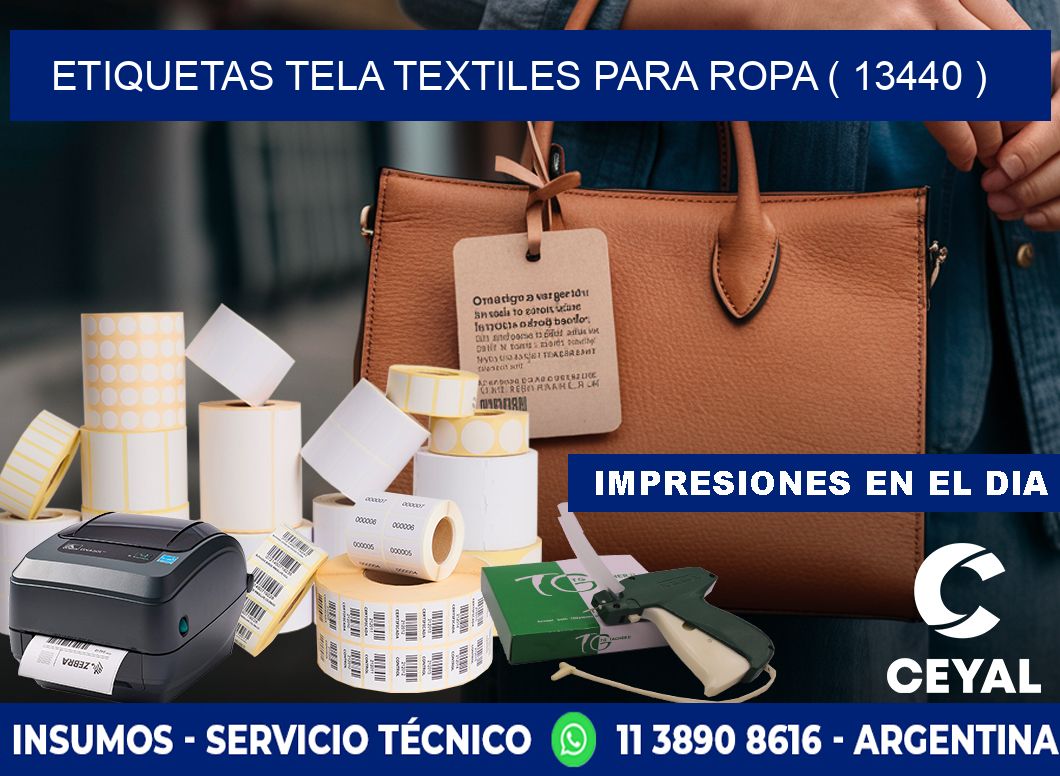 ETIQUETAS TELA TEXTILES PARA ROPA ( 13440 )