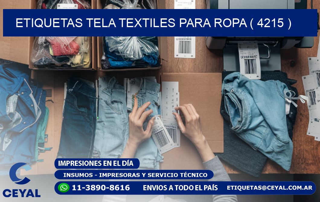 ETIQUETAS TELA TEXTILES PARA ROPA ( 4215 )