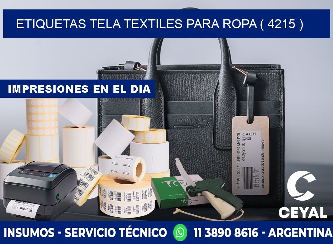 ETIQUETAS TELA TEXTILES PARA ROPA ( 4215 )