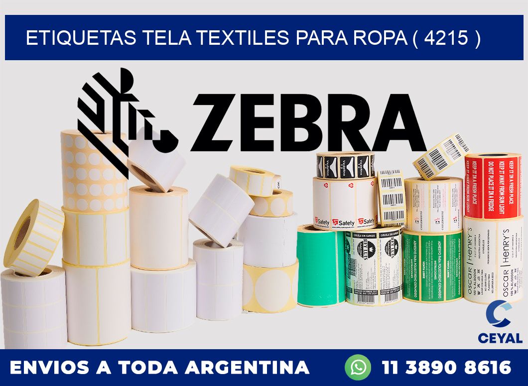 ETIQUETAS TELA TEXTILES PARA ROPA ( 4215 )