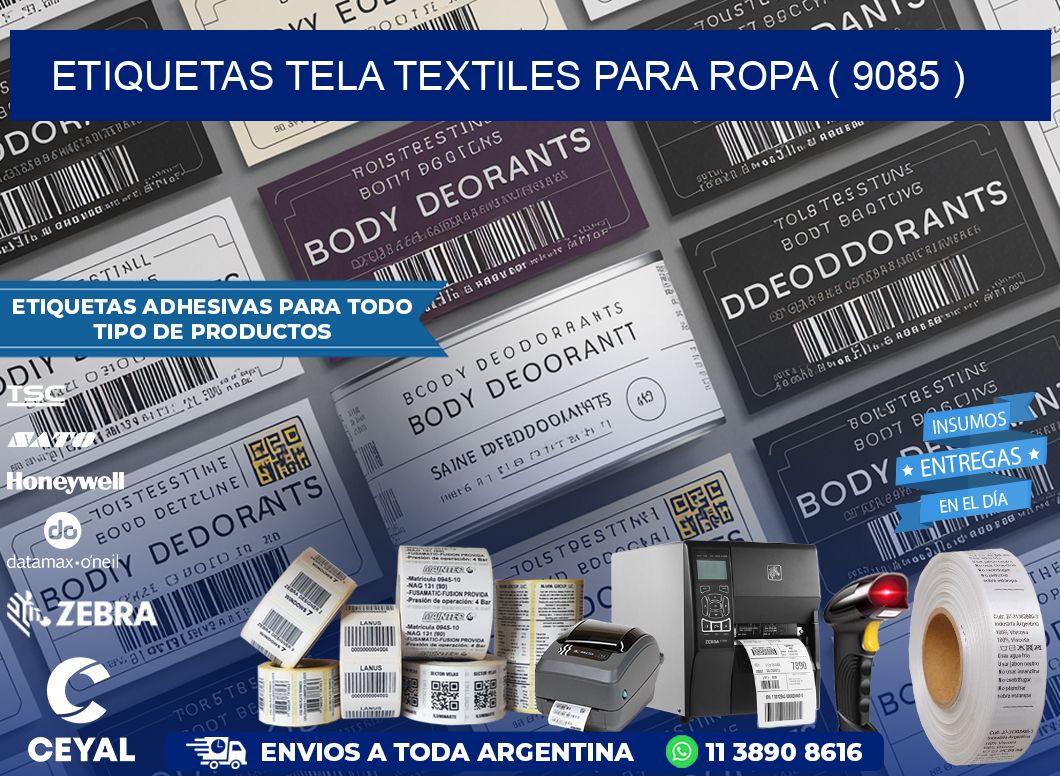 ETIQUETAS TELA TEXTILES PARA ROPA ( 9085 )