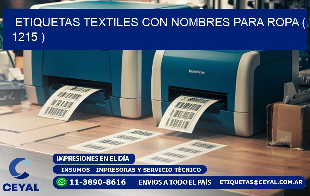 ETIQUETAS TEXTILES CON NOMBRES PARA ROPA ( 1215 )