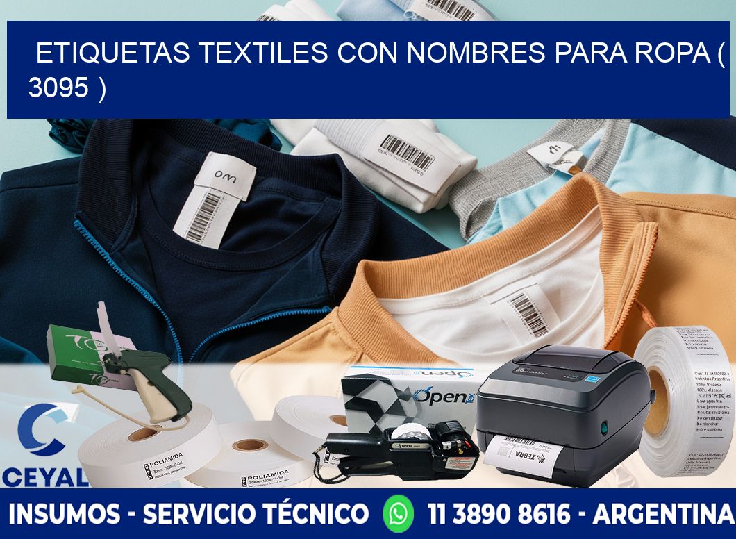 ETIQUETAS TEXTILES CON NOMBRES PARA ROPA ( 3095 )