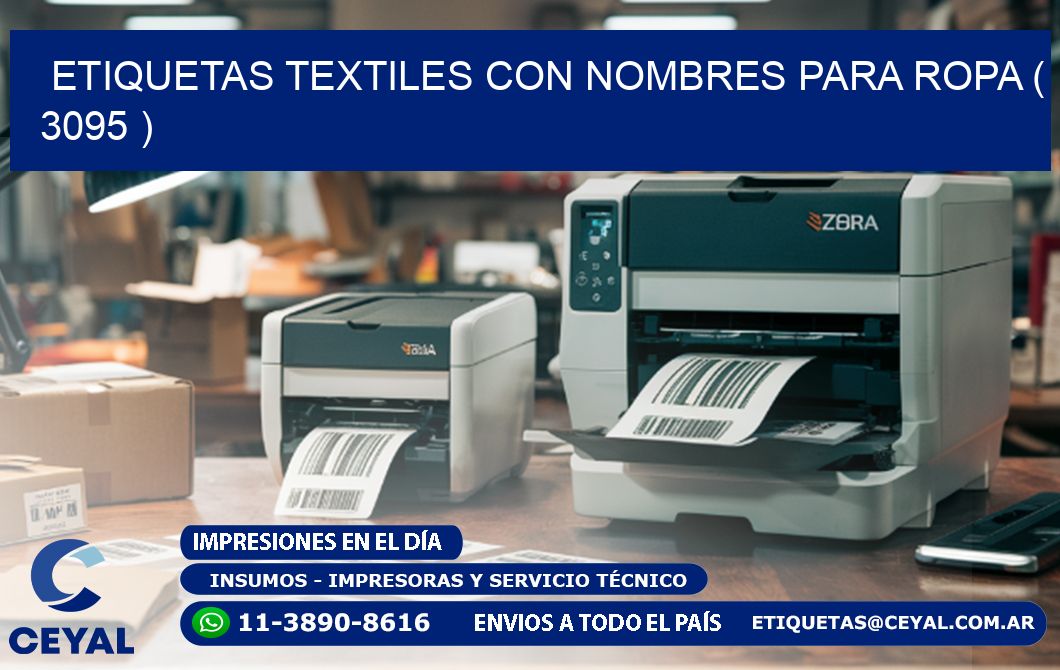 ETIQUETAS TEXTILES CON NOMBRES PARA ROPA ( 3095 )