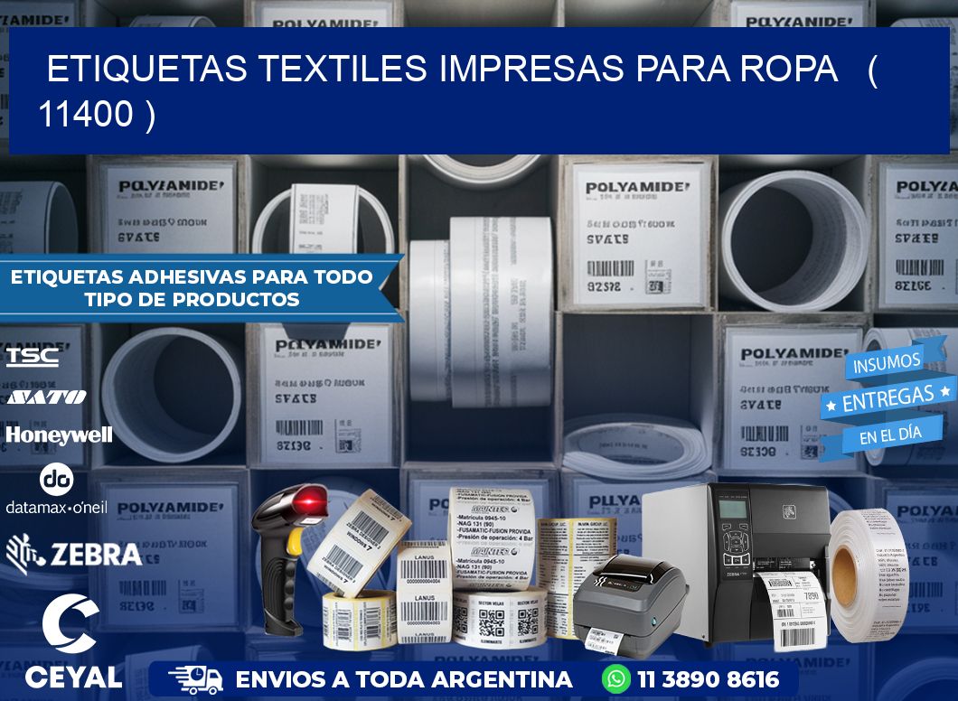 ETIQUETAS TEXTILES IMPRESAS PARA ROPA   ( 11400 )