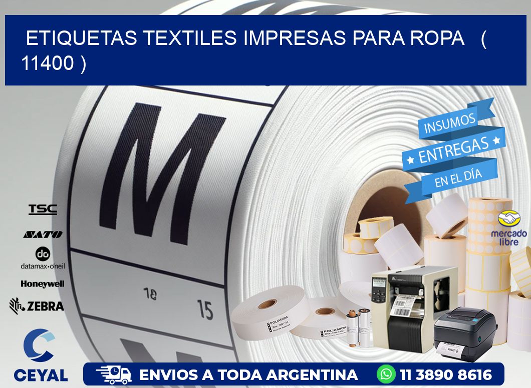 ETIQUETAS TEXTILES IMPRESAS PARA ROPA   ( 11400 )