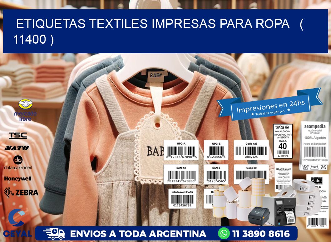 ETIQUETAS TEXTILES IMPRESAS PARA ROPA   ( 11400 )