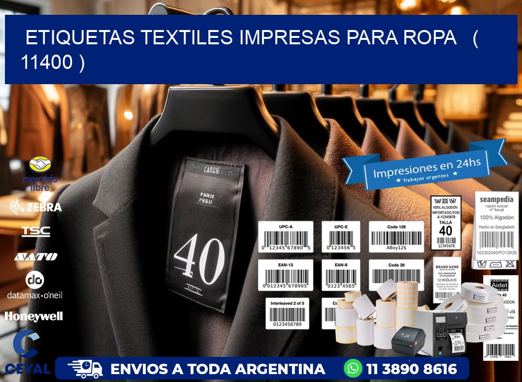 ETIQUETAS TEXTILES IMPRESAS PARA ROPA   ( 11400 )