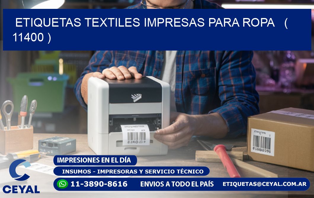 ETIQUETAS TEXTILES IMPRESAS PARA ROPA   ( 11400 )