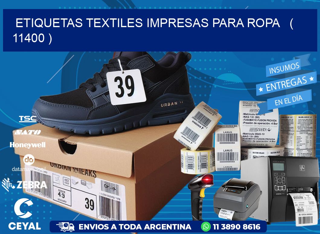 ETIQUETAS TEXTILES IMPRESAS PARA ROPA   ( 11400 )