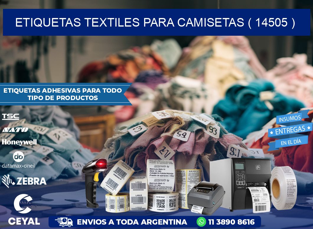 ETIQUETAS TEXTILES PARA CAMISETAS ( 14505 )