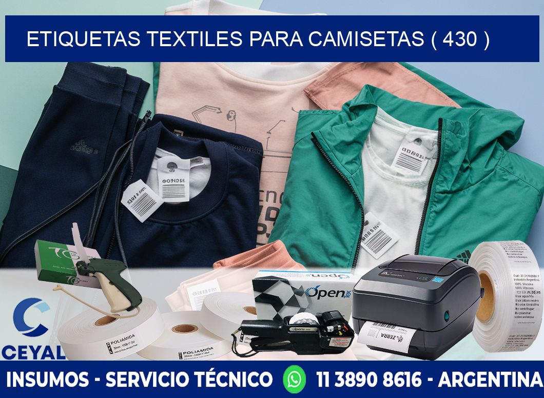 ETIQUETAS TEXTILES PARA CAMISETAS ( 430 )