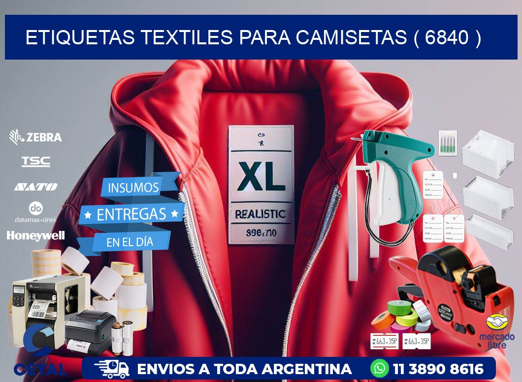 ETIQUETAS TEXTILES PARA CAMISETAS ( 6840 )