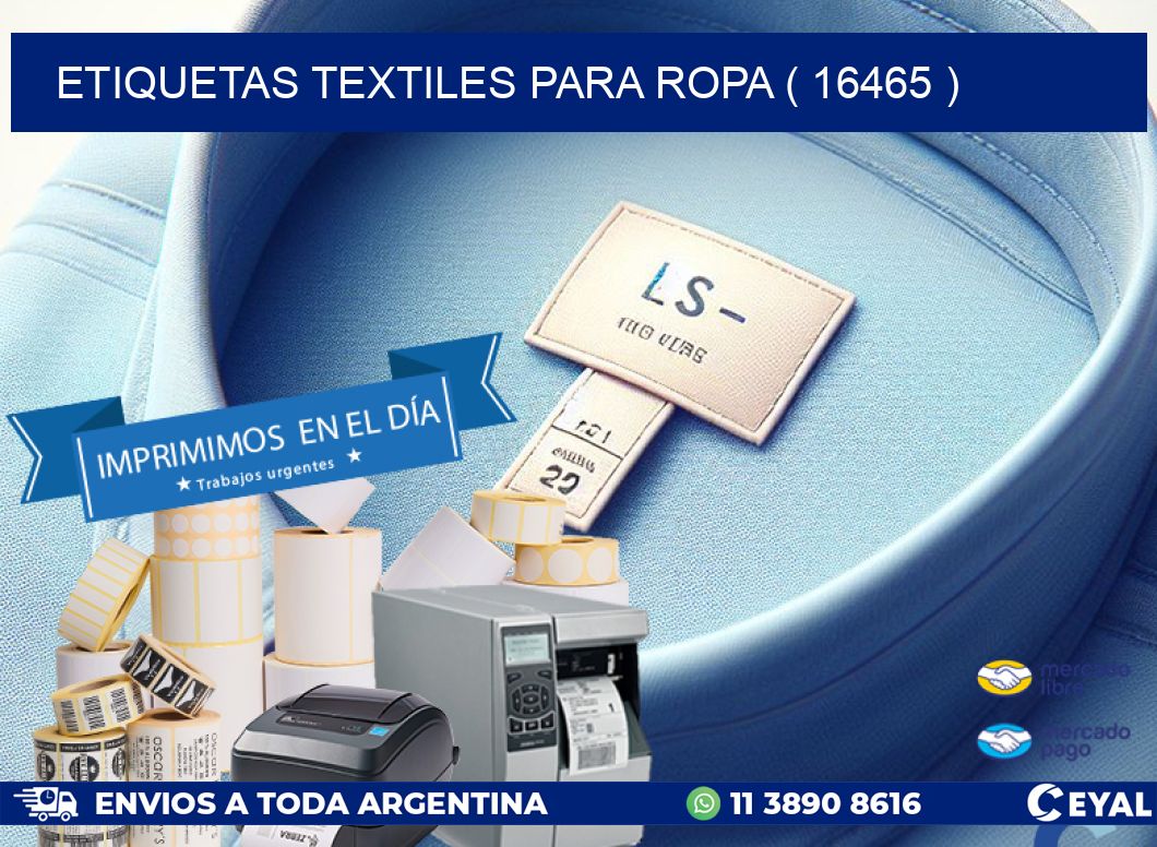 ETIQUETAS TEXTILES PARA ROPA ( 16465 )