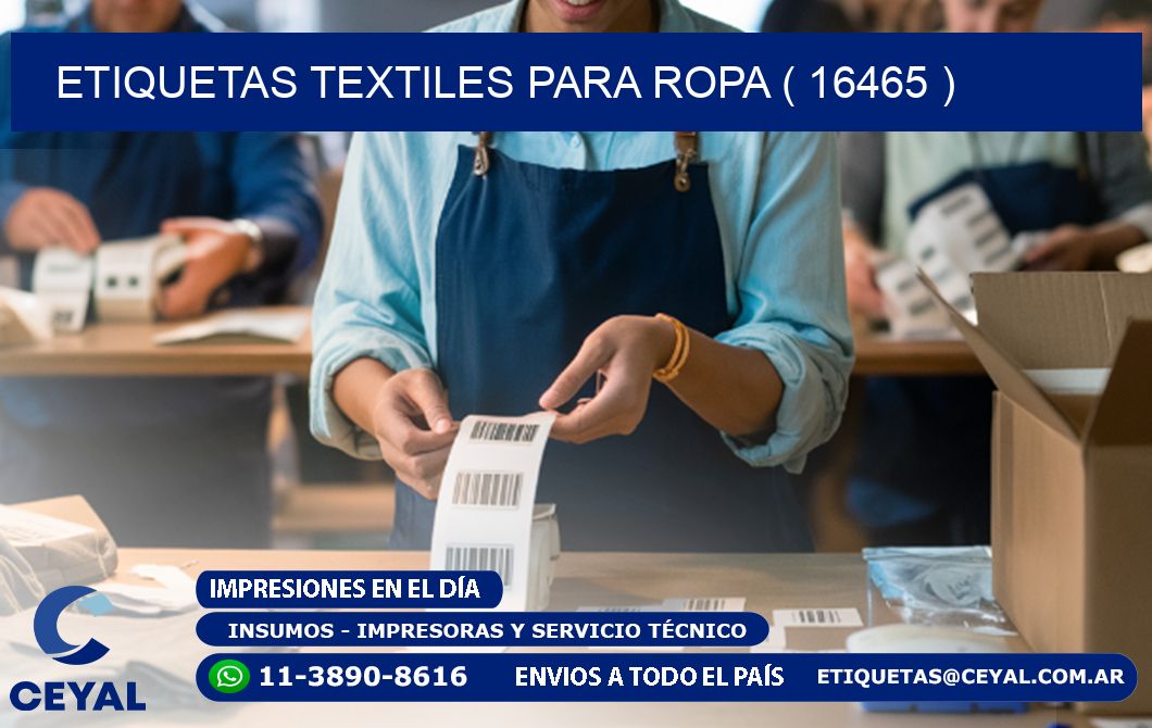 ETIQUETAS TEXTILES PARA ROPA ( 16465 )