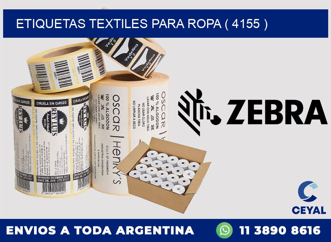 ETIQUETAS TEXTILES PARA ROPA ( 4155 )