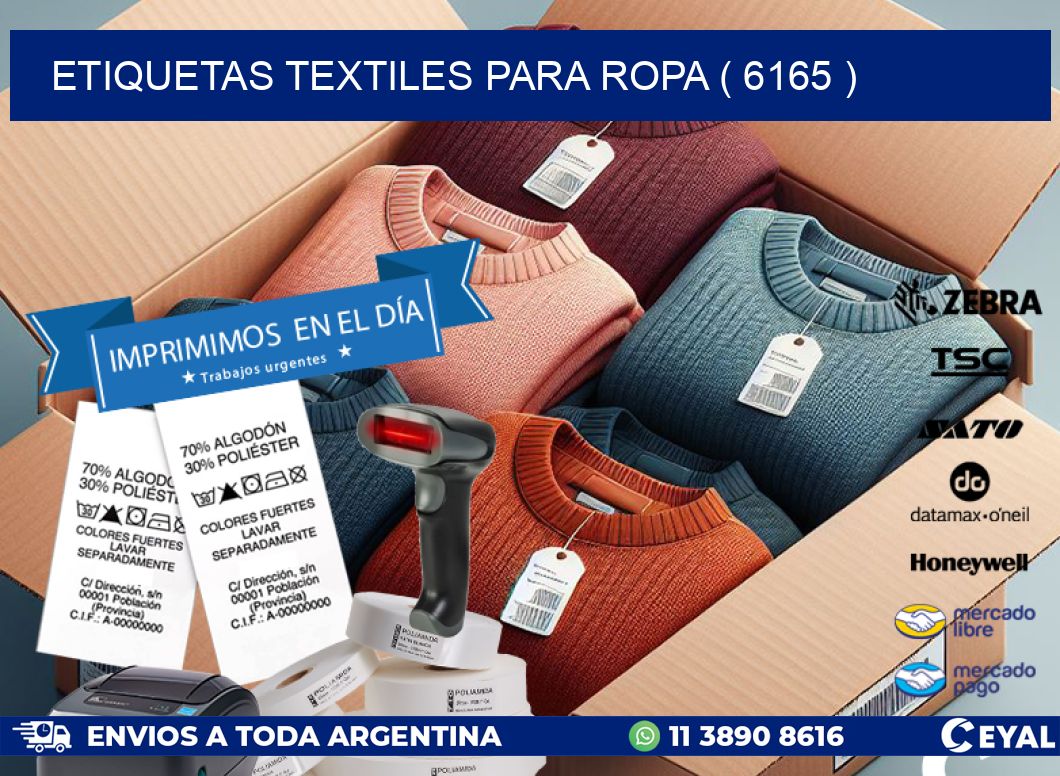 ETIQUETAS TEXTILES PARA ROPA ( 6165 )