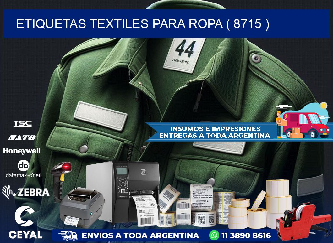 ETIQUETAS TEXTILES PARA ROPA ( 8715 )