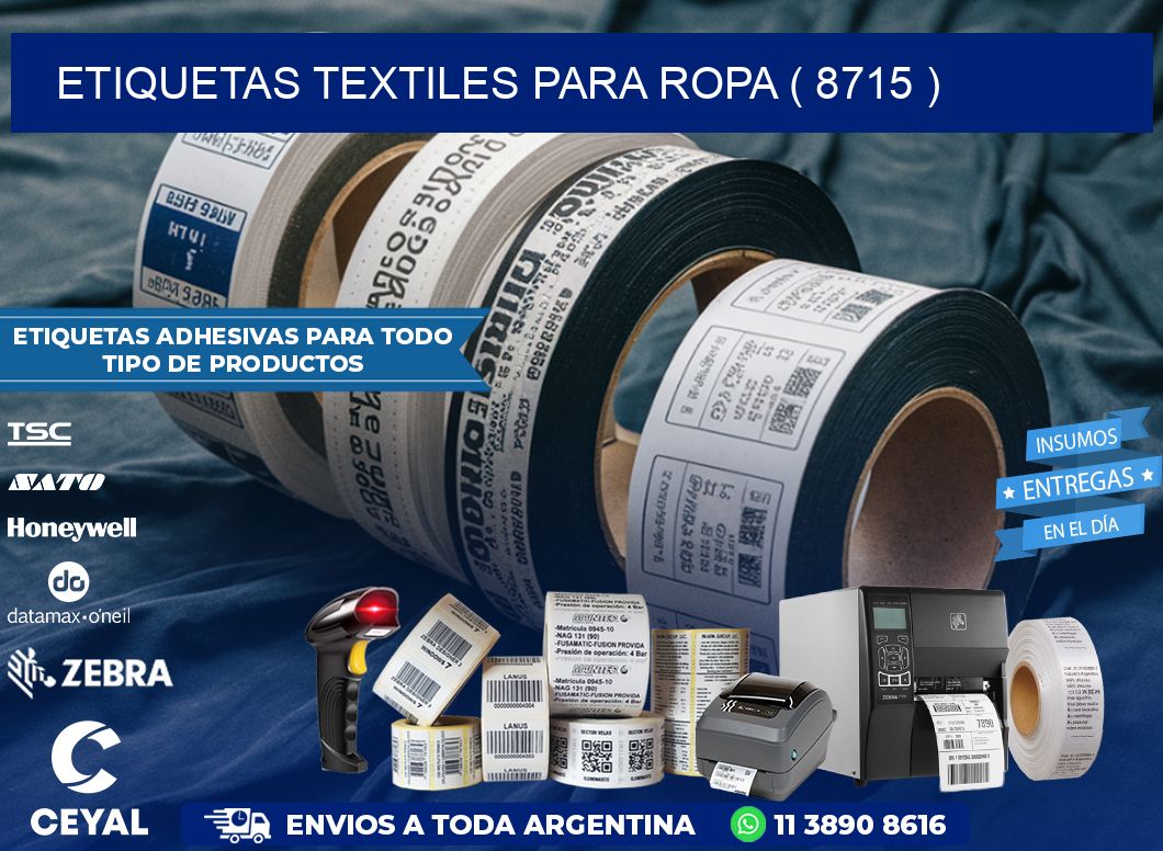 ETIQUETAS TEXTILES PARA ROPA ( 8715 )