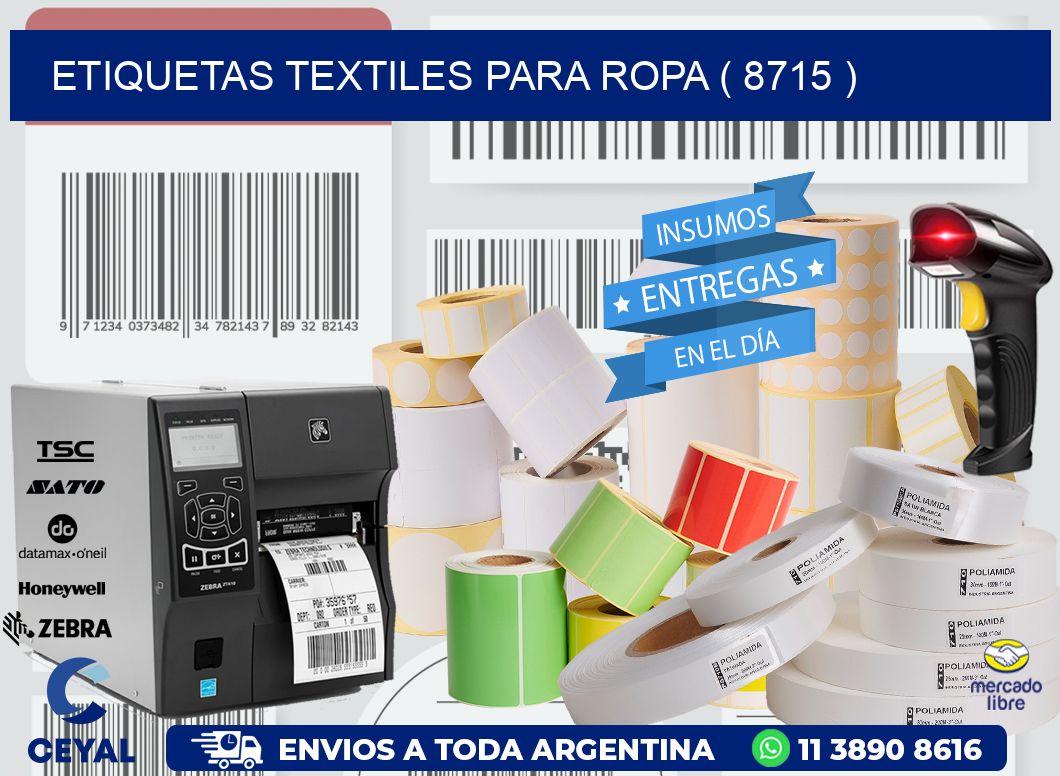 ETIQUETAS TEXTILES PARA ROPA ( 8715 )