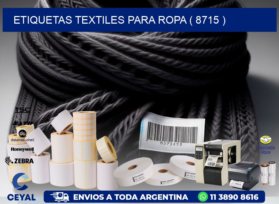 ETIQUETAS TEXTILES PARA ROPA ( 8715 )