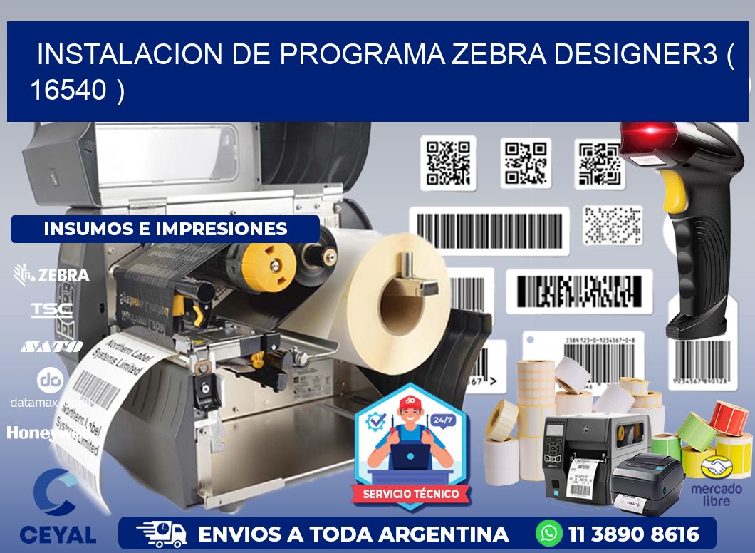 INSTALACION DE PROGRAMA ZEBRA DESIGNER3 ( 16540 )