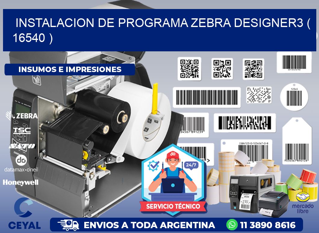 INSTALACION DE PROGRAMA ZEBRA DESIGNER3 ( 16540 )