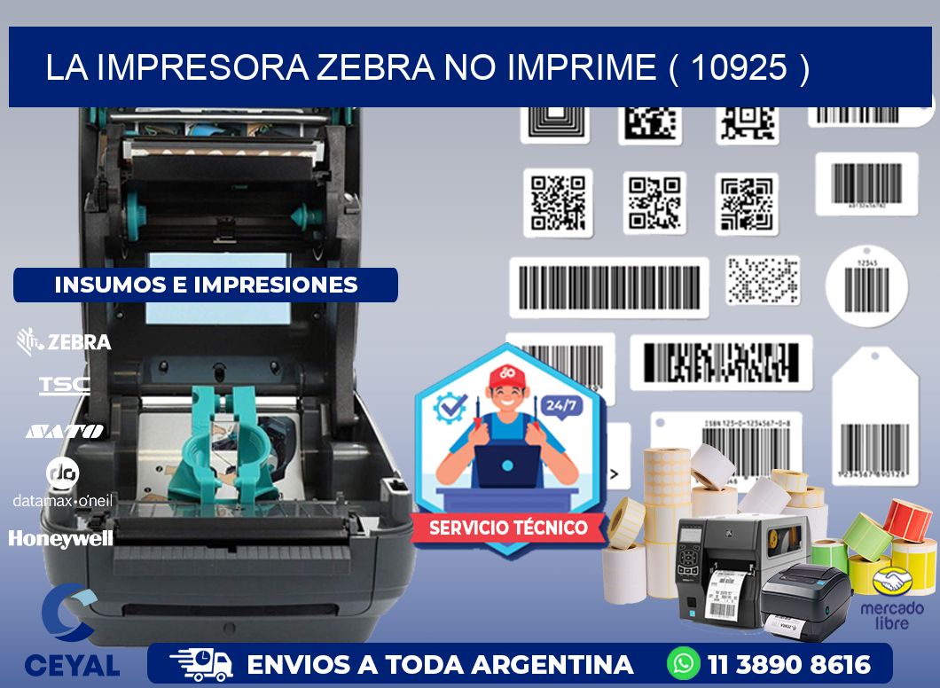 LA IMPRESORA ZEBRA NO IMPRIME ( 10925 )