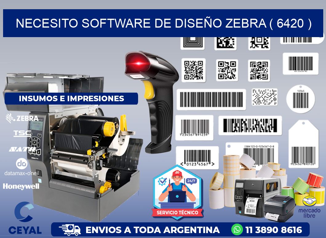 NECESITO SOFTWARE DE DISEÑO ZEBRA ( 6420 )