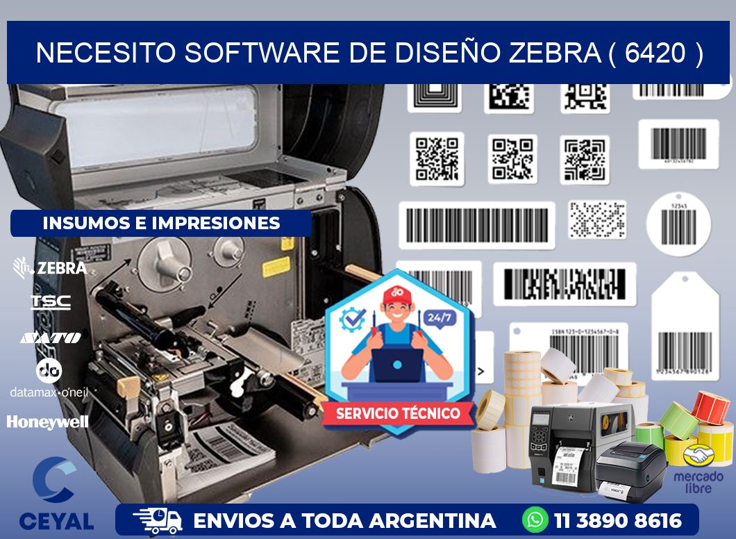 NECESITO SOFTWARE DE DISEÑO ZEBRA ( 6420 )