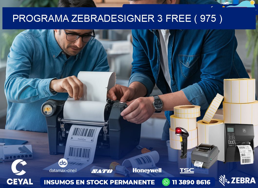 PROGRAMA ZEBRADESIGNER 3 FREE ( 975 )