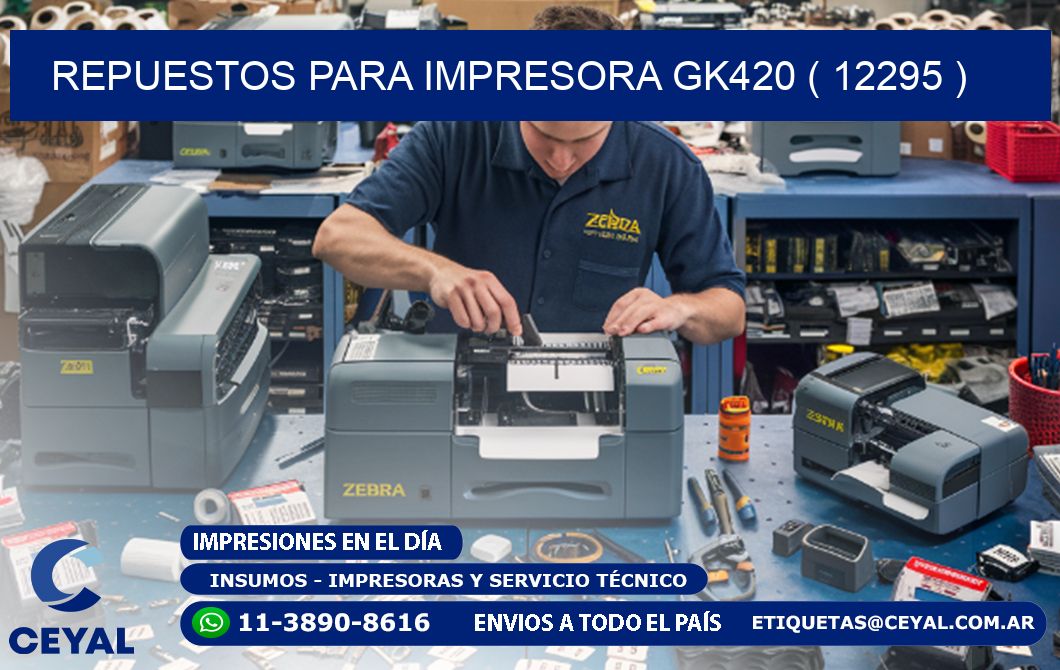 REPUESTOS PARA IMPRESORA GK420 ( 12295 )