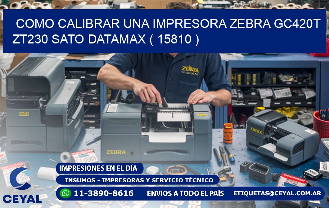 como calibrar una impresora zebra gc420t ZT230 SATO DATAMAX ( 15810 )