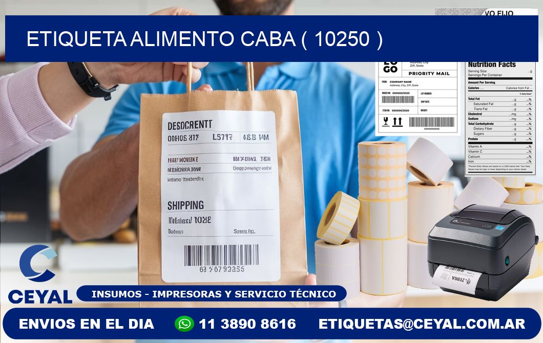 etiqueta alimento caba ( 10250 )