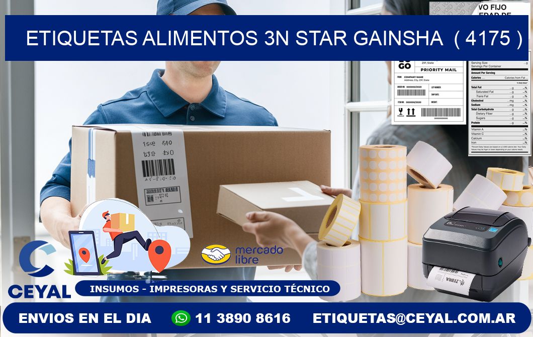 etiquetas alimentos 3n star gainsha  ( 4175 )