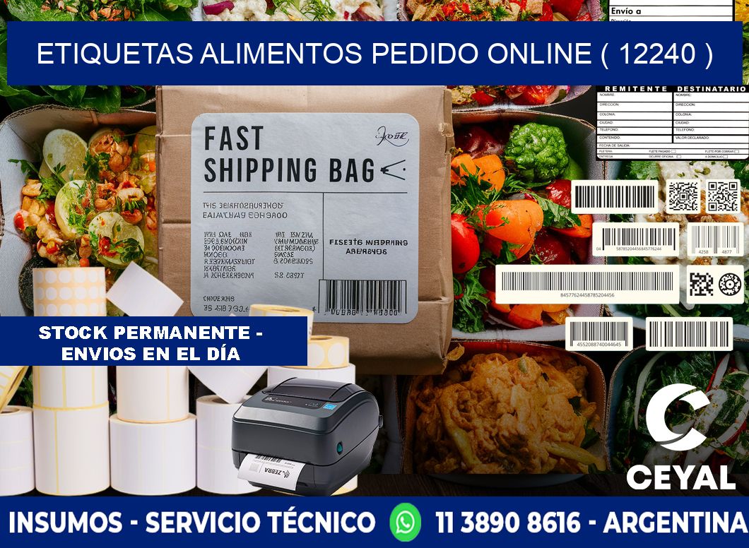 etiquetas alimentos pedido online ( 12240 )