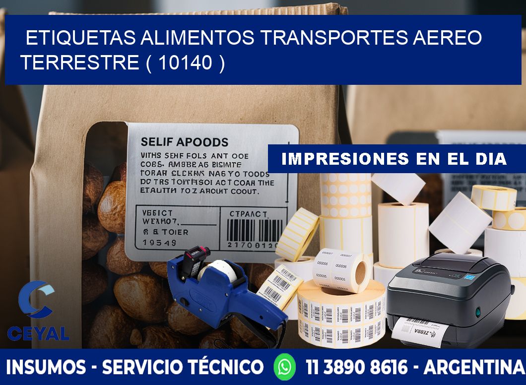 etiquetas alimentos transportes aereo terrestre ( 10140 )