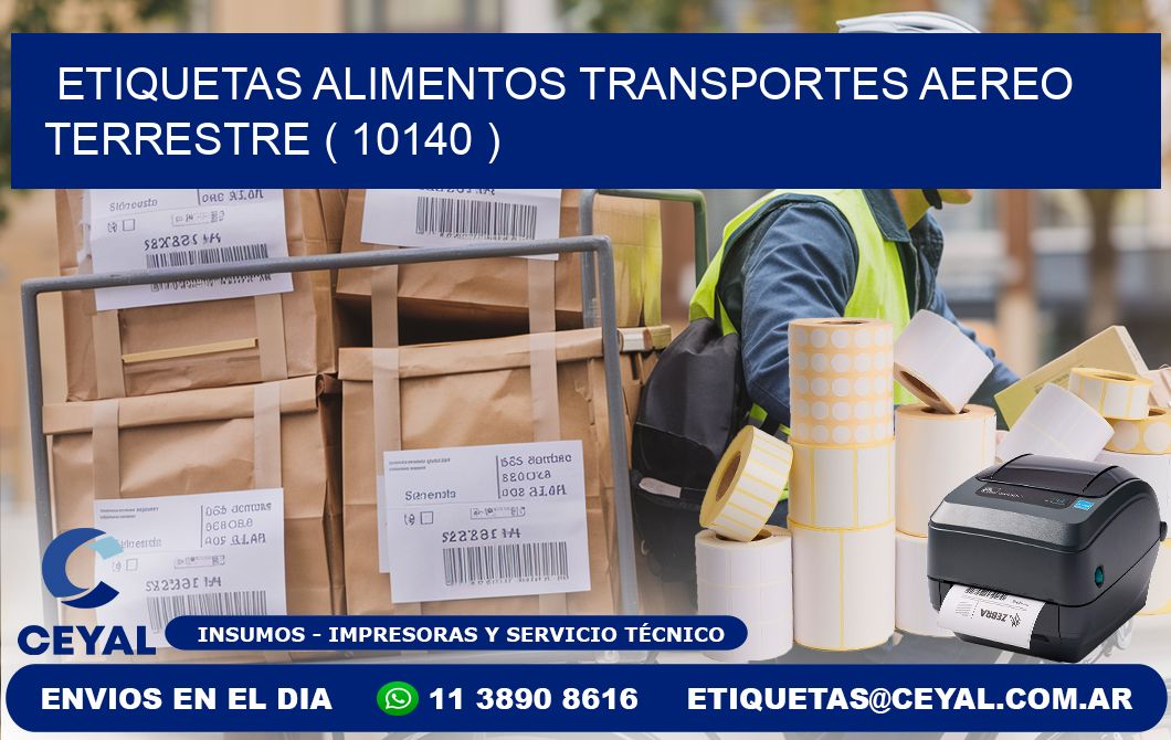 etiquetas alimentos transportes aereo terrestre ( 10140 )