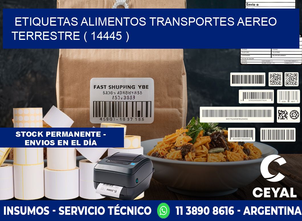 etiquetas alimentos transportes aereo terrestre ( 14445 )