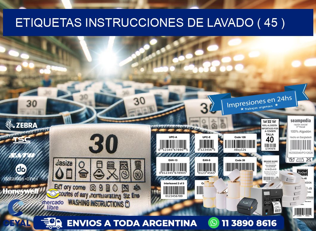 etiquetas instrucciones de lavado ( 45 )