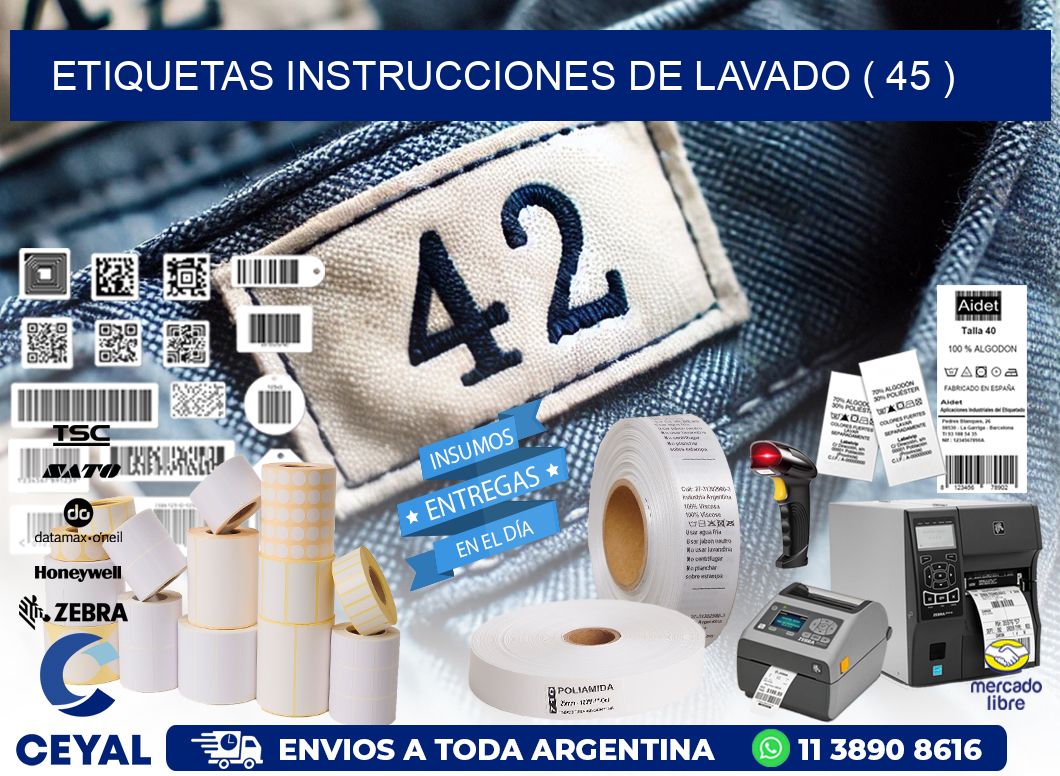 etiquetas instrucciones de lavado ( 45 )