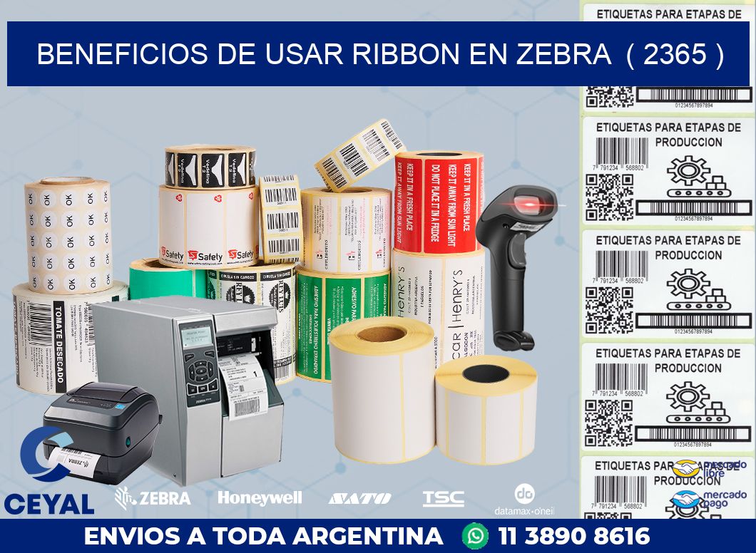 BENEFICIOS DE USAR RIBBON EN ZEBRA  ( 2365 )