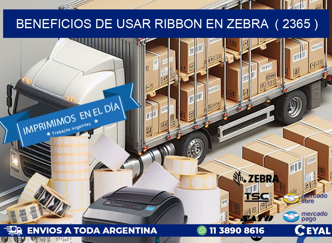 BENEFICIOS DE USAR RIBBON EN ZEBRA  ( 2365 )