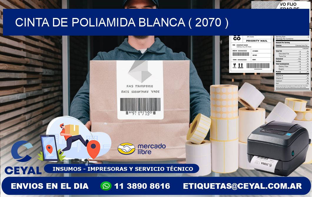 CINTA DE POLIAMIDA BLANCA ( 2070 )