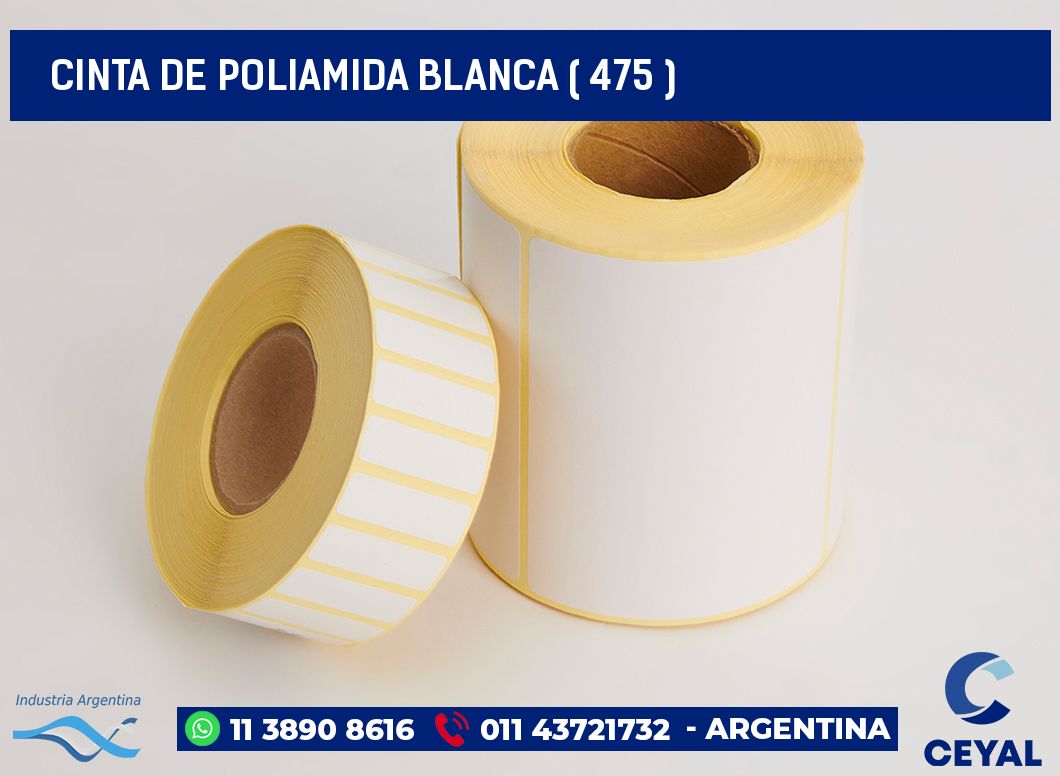 CINTA DE POLIAMIDA BLANCA ( 475 )