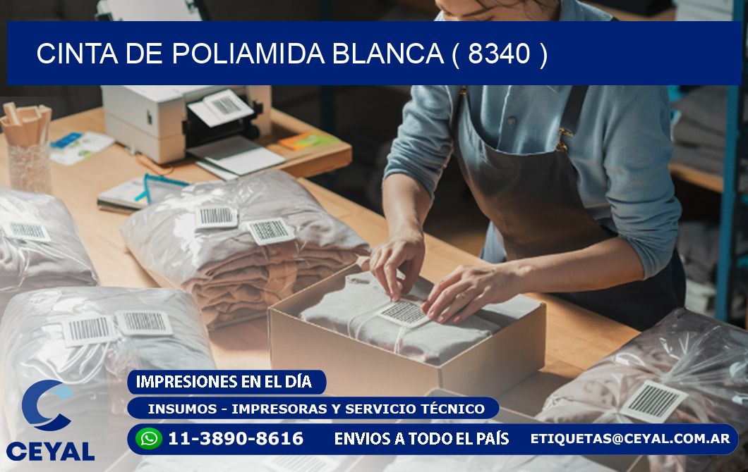 CINTA DE POLIAMIDA BLANCA ( 8340 )